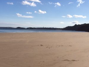View from the far side of Monkstone Point looking towards Tenby and St.Catherine's Island