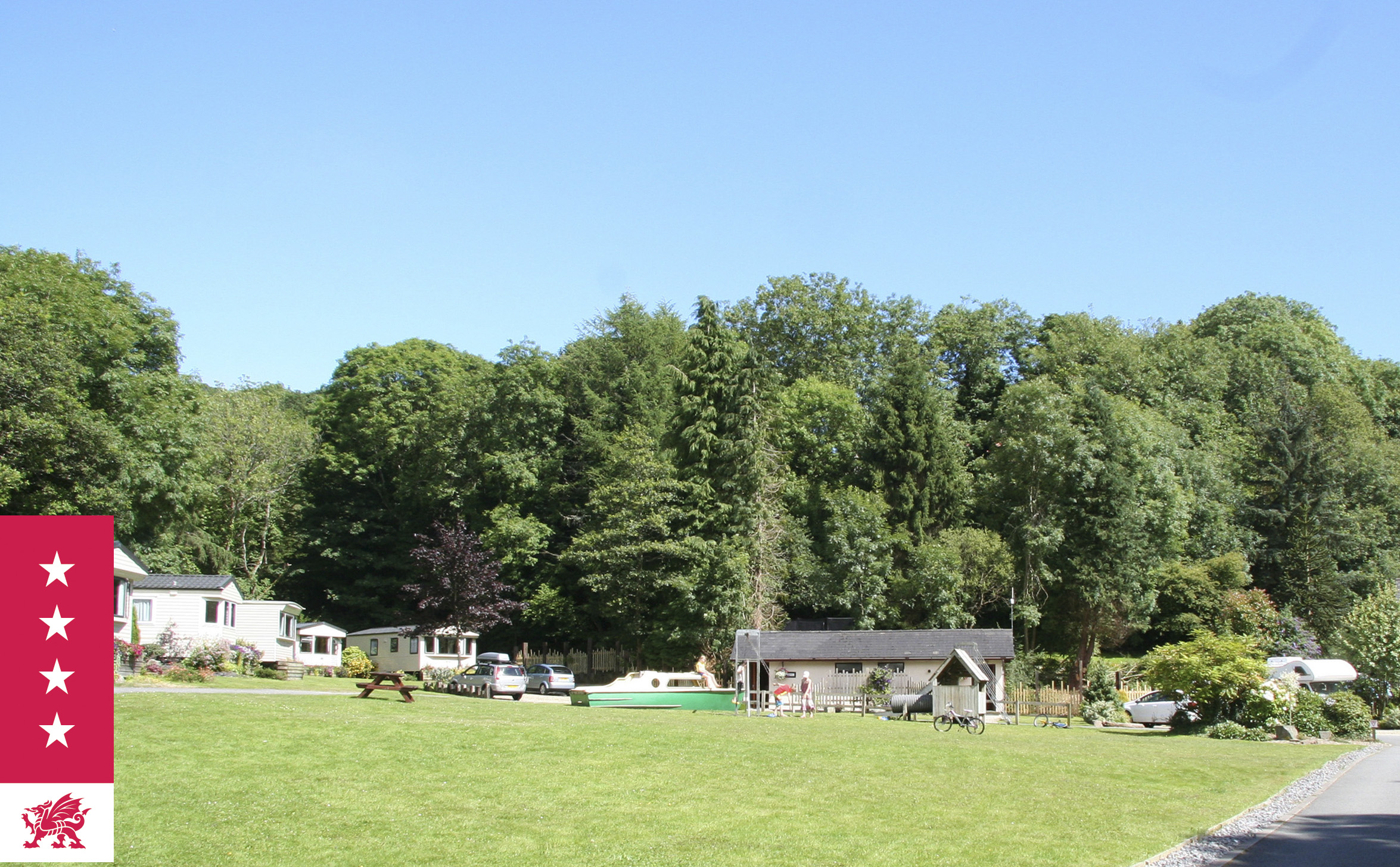 Mill House Caravan Park - the one with the boat in the play area